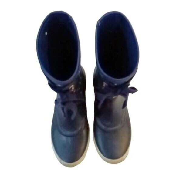 Ladies Keds Waterproof Rubber Boots - Navy Blue with Umbrella Pattern Size 6 - Picture 7 of 10